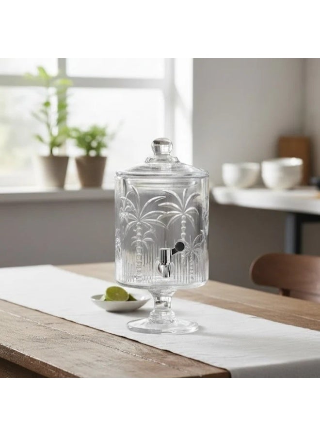 Elegant JAC glass juice dispenser Clear Round 4.5 liters - Image 1